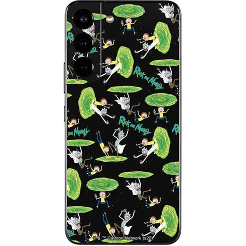 Adult Swim Rick and Morty Portal Pattern Galaxy S22 Skin